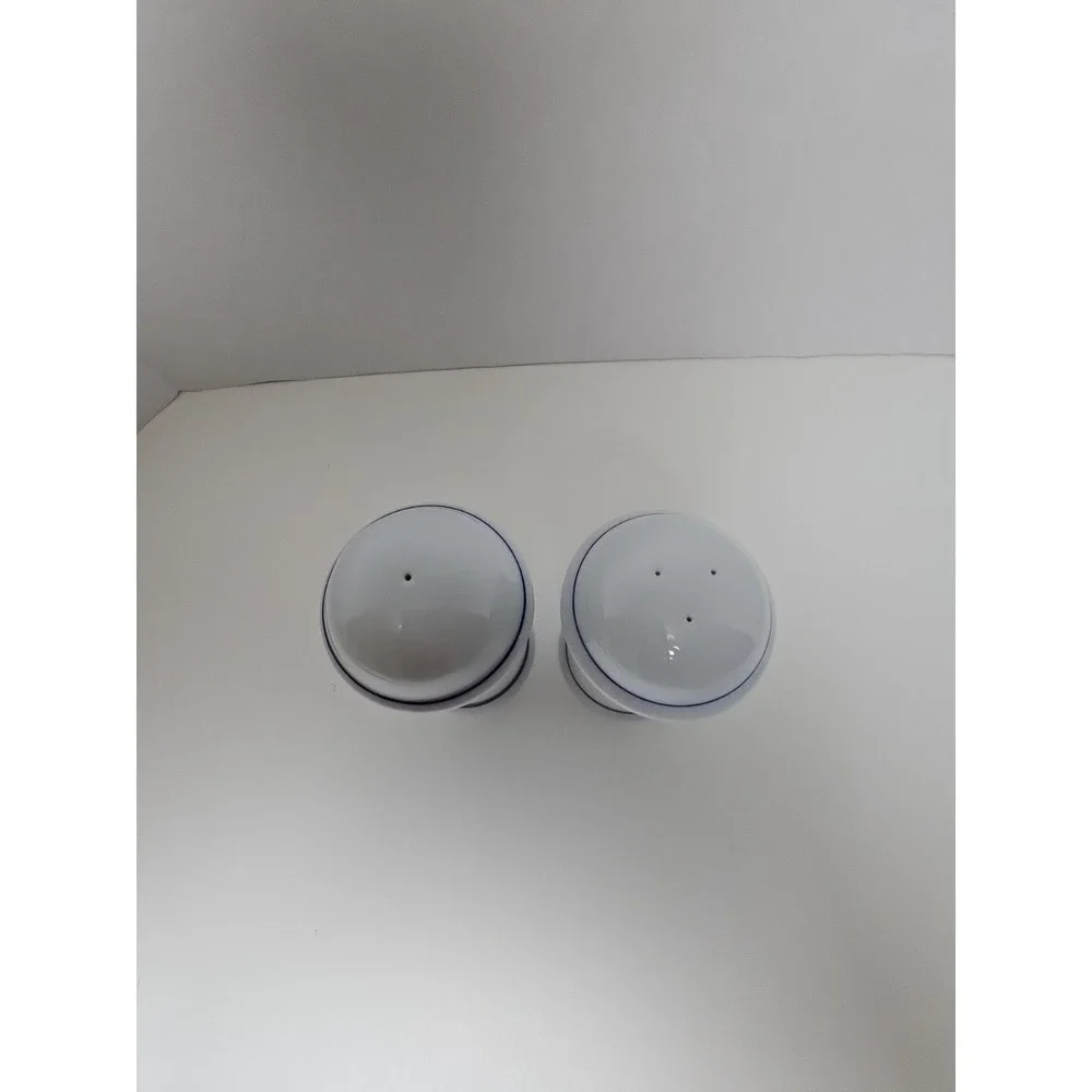 DANSK SALT‎ & PEPPER SHAKERS CHRISTIANSHAVN BLUE WHITE